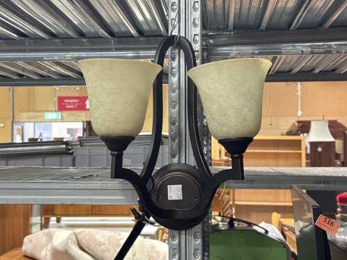 Traditional style two-light wall sconce