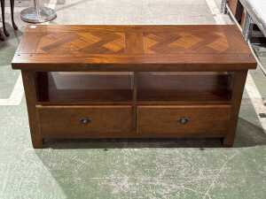 Contemporary timber entertainment unit