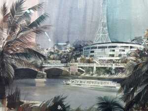 Charles Billich, Yarra - Arts Centre, 99/199. Lithographic print on paper - 2