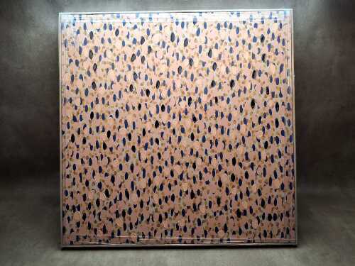 Artist unknown, Multi Spot. Print on canvas with acrylic paint embellishments