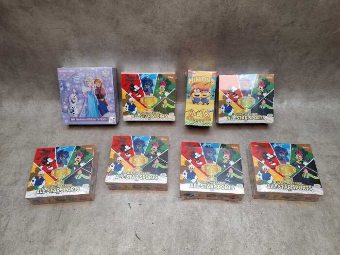 Card.Fun Asian collector trading cards, including All-Star Sports and Minions