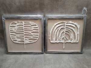 Three pairs of framed paper sculptures titled 'Tribe 1' and 'Tribe 2' - 4