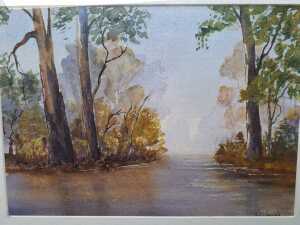 Two original Australian paintings, including Pat Sands and Colin S. Waddingham - 2