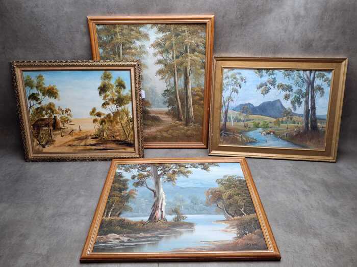 Four original Australian landscape paintings