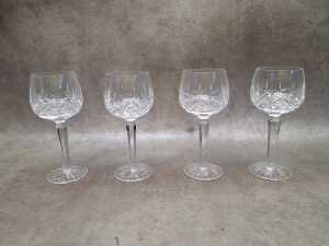 Set of 12 cut crystal hock glasses - 3