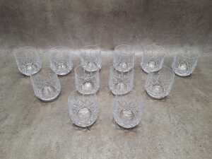 Three sets of cut crystal glasses - 4