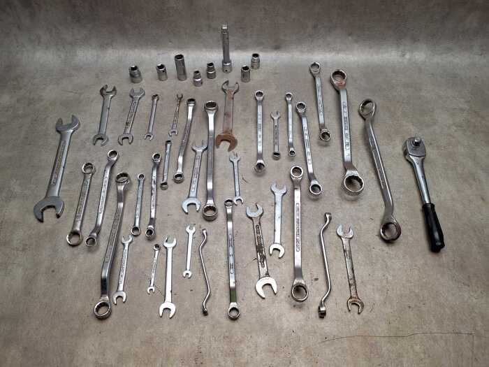 Sidchrome open and ring spanners including metric, Whitworth and American Fine