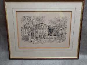 Four framed architectural prints after Hanslip Fletcher - 2