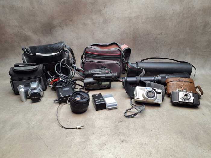 Digital, film and video cameras and accessories