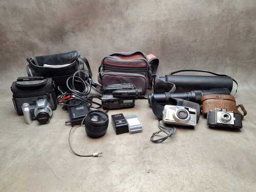 Digital, film and video cameras and accessories