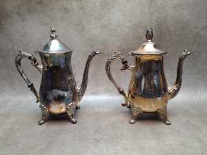 Two silver plated coffee services - 2