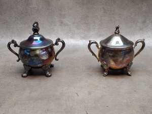 Two silver plated coffee services - 4