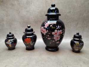 Eight Oriental ginger jars and one lidded dish - 2