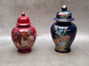 Eight Oriental ginger jars and one lidded dish - 4