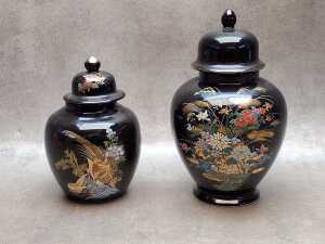 Eight Oriental ginger jars including applied gilt decoration - 3