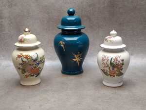 Eight Oriental ginger jars including applied gilt decoration - 4