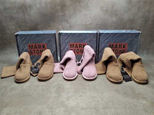 Three NEW IN BOX Mark Stone 'Cardy Knit Boots'
