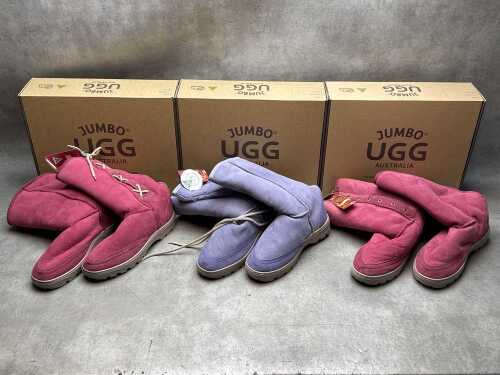 Three NEW Jumbo Ugg boots Made in Australia size EU43