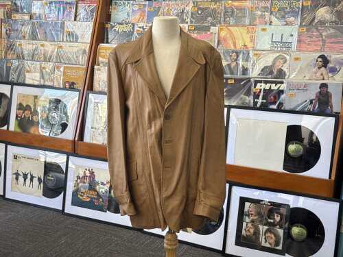 Fletcher Jones brown leather jacket