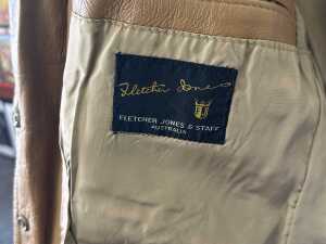 Fletcher Jones brown leather jacket - 5