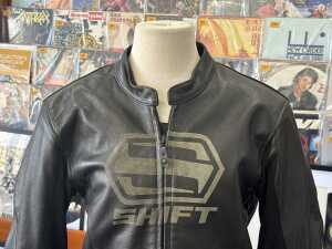 Shift black leather motorcycle jacket - 2
