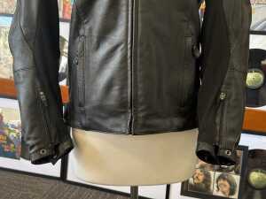 Shift black leather motorcycle jacket - 3