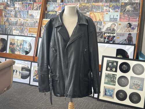 Motoranza black leather jacket