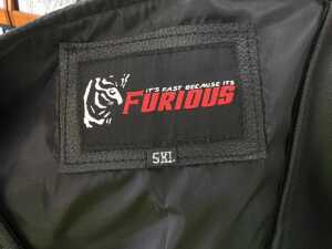 Furious black leather motorcycle vest - 5
