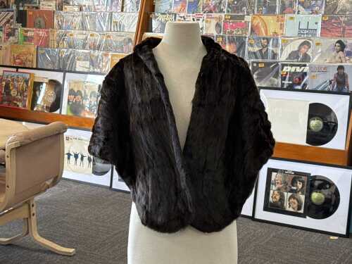 Brown fur shawl