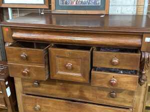 Victorian cedar chest of seven drawers - 2