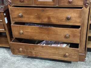 Victorian cedar chest of seven drawers - 3