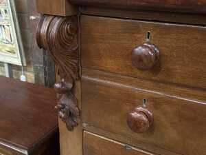 Victorian cedar chest of seven drawers - 4