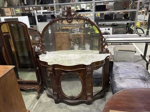 Burr walnut credenza