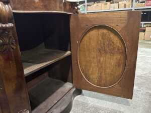 Burr walnut credenza - 4