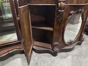 Burr walnut credenza - 5