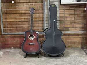 Essex Custom Guitars acoustic guitar in hard case