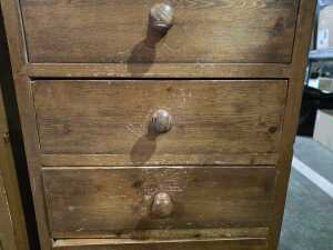 Two four-drawer pine bedside chests - 3