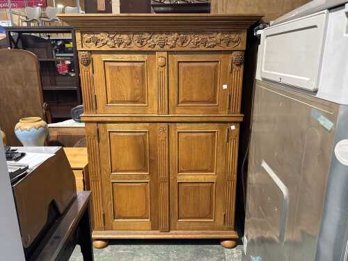 French Provincial oak cupboard