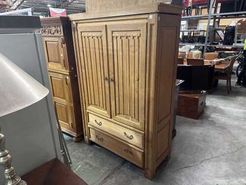 French Provincial oak wardrobe