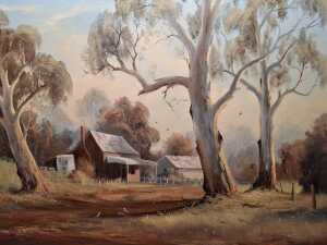 Rod Rowland (1939-) Bush Retreat. Oil painting on board - 3