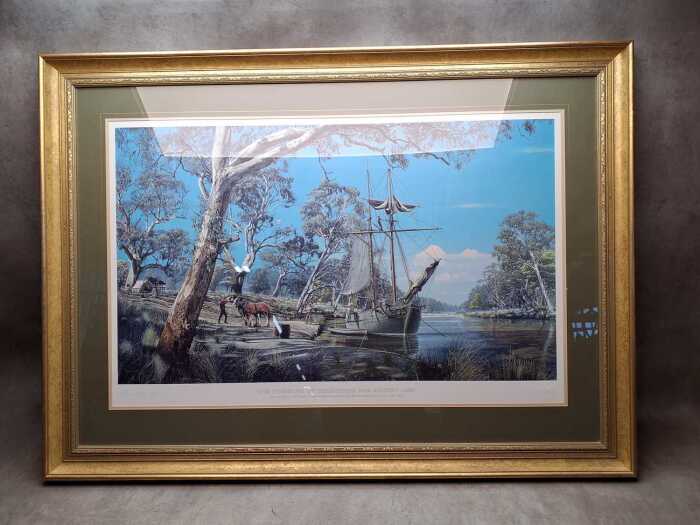 After Richard Linton, The Founding of Melbourne 30th August 1835, 124/1500. Framed print on paper