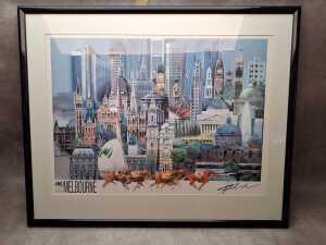 After Charles Billich, The Australian Bicentenary: Melbourne reproduction print on paper