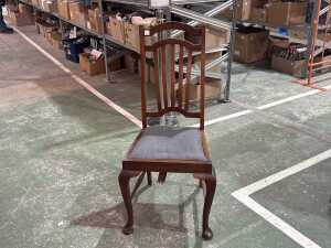 Mid-century timber fan-back dining chair