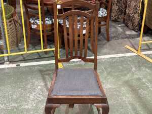 Mid-century timber fan-back dining chair - 3