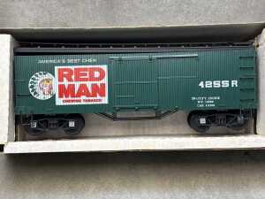 Two Delton Lines G-scale model train box cars in original boxes - 2