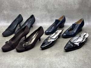 Four pairs of designer-style women's shoes
