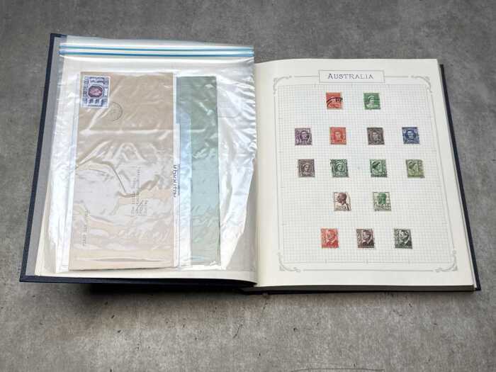 Stamp album with Austalia and World stamps