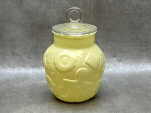Mid-century ceramic items, including Hazel-Atlas yellow cookie jar - 2