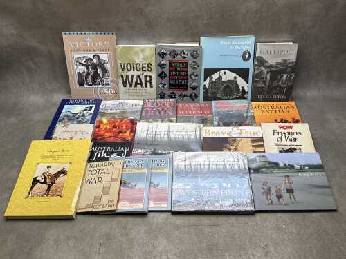 Australian military books including Army Brats, The Fight Leaders, From Snowdrift to Shellfire, etc