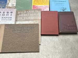 Australian local history books including Shipping Departures and Arrivals Sydney 1841-1844 - 5